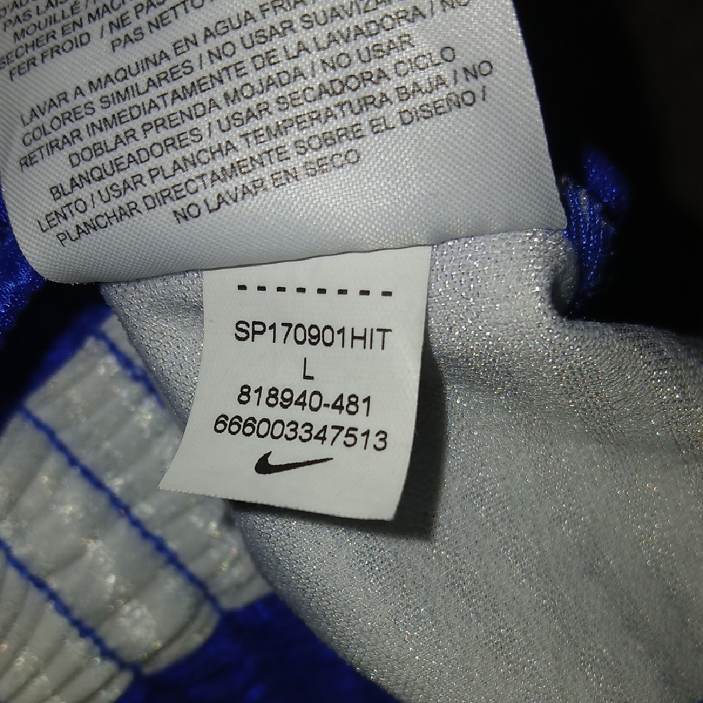 Nike Men's Blue Shorts with White Accents - Picture 5 of 5